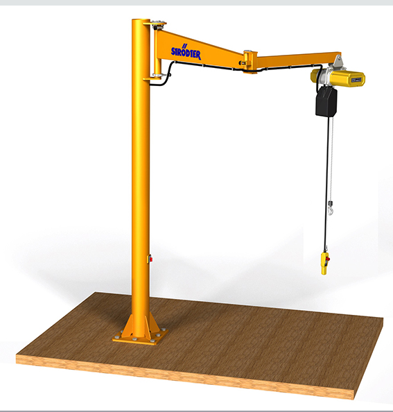 STRÖDTER articulated slewing crane with electric chain hoist